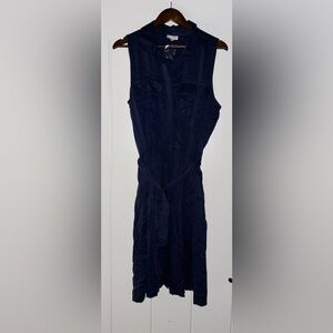 Mason Jules Utility Pocket Sleeveless Self Tie Shirt Dress Plus Women XXL NEW